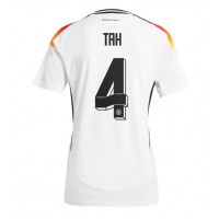 Camisa de Futebol Alemanha Jonathan Tah #4 Equipamento Principal Mulheres Europeu 2024 Manga Curta